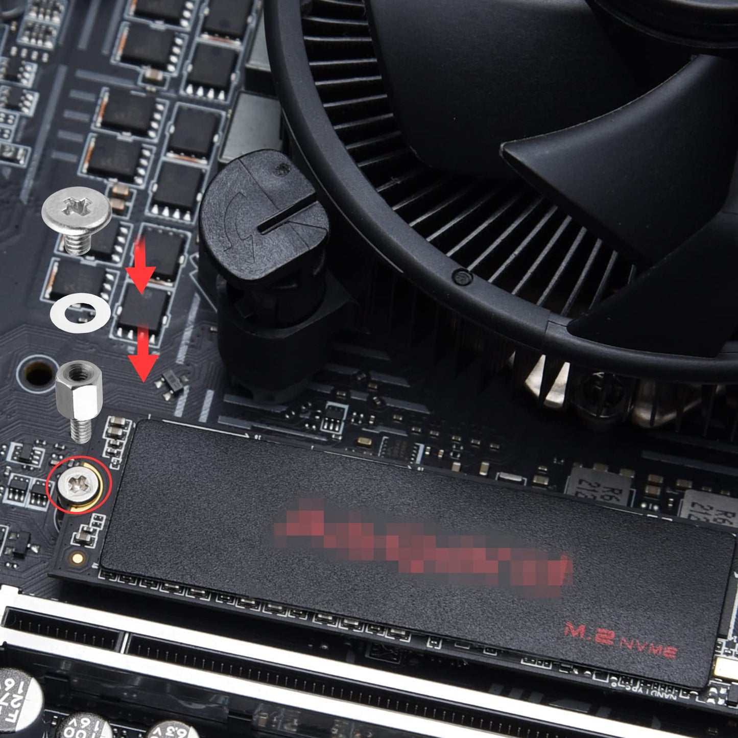 ASTARON M.2 SSD Screws Kit, Nvme M2 Screws Suitable for ASUS MSI Gigabyte NGFF Motherboard