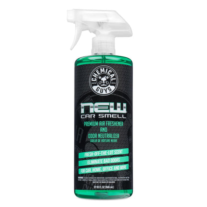 Chemical Guys AIR_101_32 New Car Smell Premium Air Freshener and Odor Eliminator, Long-Lasting Scent, Great for Cars, Trucks, SUVs, RVs & More, Extra Large 32 fl oz