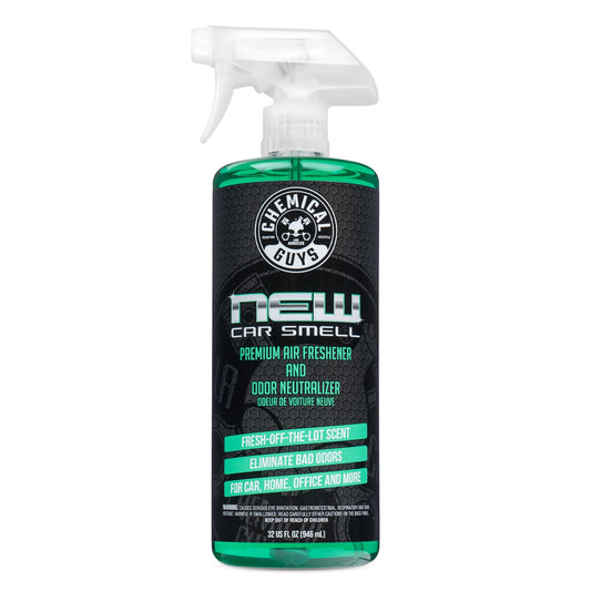 Chemical Guys AIR_101_32 New Car Smell Premium Air Freshener and Odor Eliminator, Long-Lasting Scent, Great for Cars, Trucks, SUVs, RVs & More, Extra Large 32 fl oz