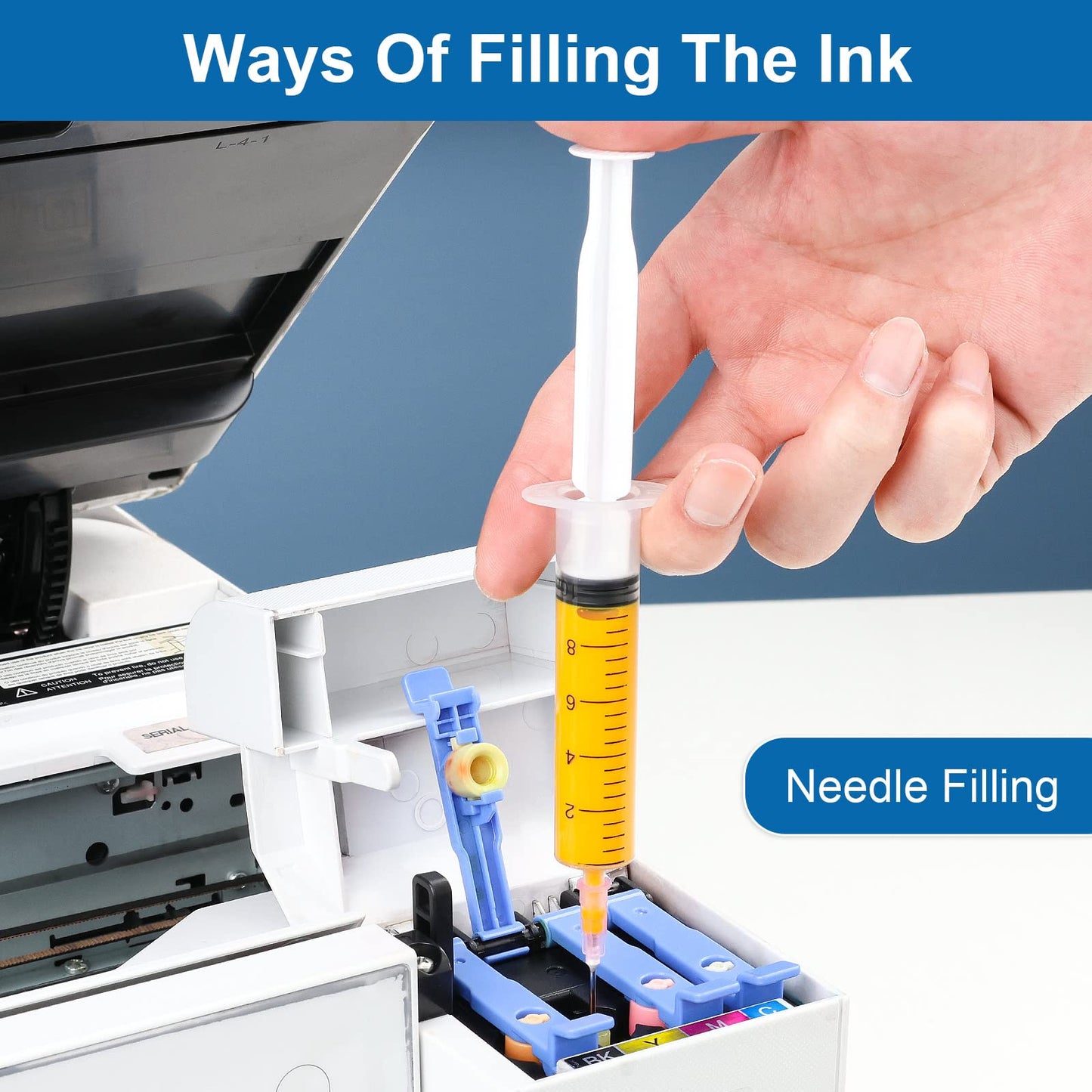 Xcinkjet Sublimation Ink Refilled for ET-2800 ET-2803 WF-7210 WF-7720 ET-4700 ET-2760 ET-2850 ET-15000 ET2720 WF7710 ET-4800 ET2650 ET2750 WF2750 WF3620 Printer(BK*2 C*1 M*1 Y*1 All 5 Packs)