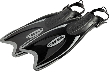 Cressi Palau Adjustable Open Heel Fins, Black/Titanium, M/L