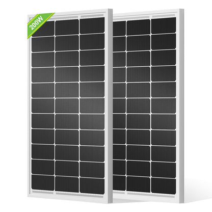 ECO-WORTHY 2pcs 100 Watt Solar Panels Monocrystalline Solar Panel for 12V/24V Battery RV Marine Boat and Other Off-Grid Applications, 2-Pack 100W