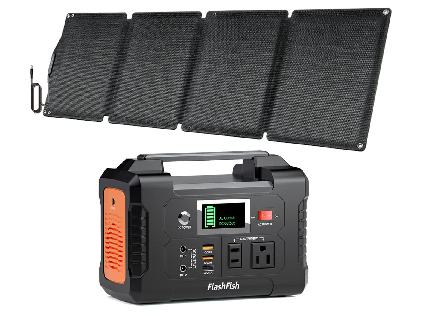 200W 151Wh Portable Power Station + 60W 18V Foldable Solar Panel
