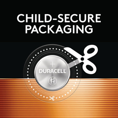 Duracell 2032 Lithium Battery, 2 Count (Pack of 1), Child Safety Features, Compatible with Key Fob, Tea Light Candles and Other Devices, CR2032 Battery