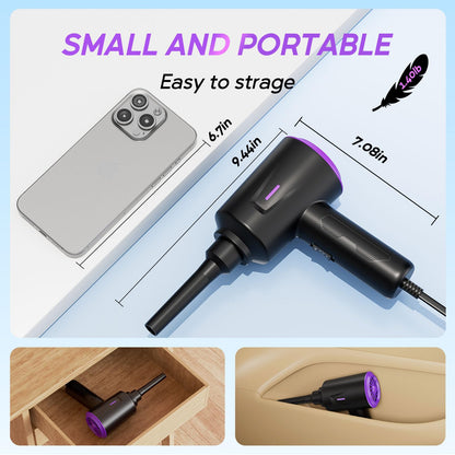 Goweto Electric Air Duster - Air Blower - Multi-Use Compressed Air Duster for Keyboard- Computer and PC - 5.74 oz Powerful Motor