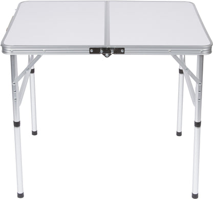 Trademark Innovations Lightweight Adjustable Portable Folding Aluminum Camp Table with Carry Handle