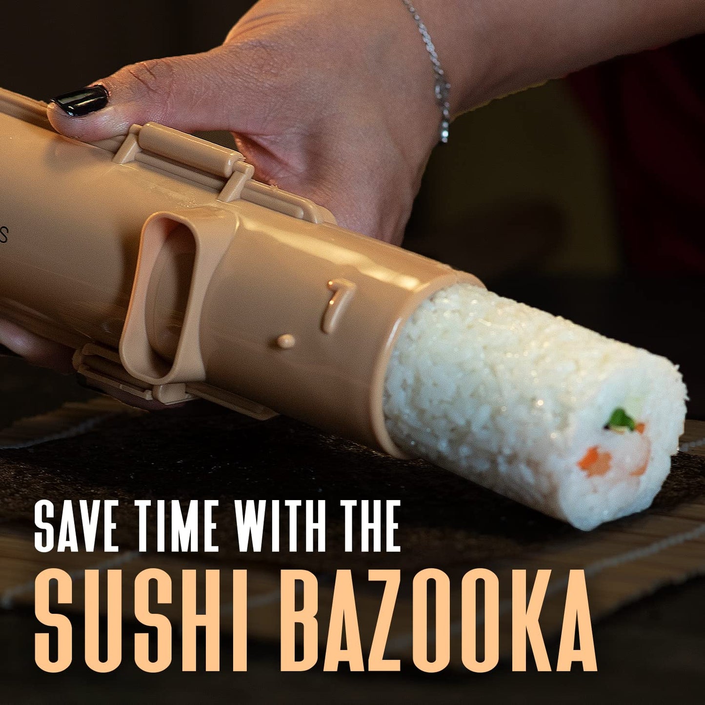 Alas Complete 20 Piece Sushi Making Set - Kit for Beginners & Pros with Knife, 2 Mats, Rice Bazooka and Dipping Plate