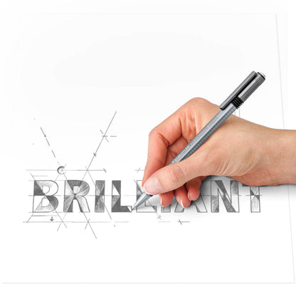 STAEDTLER Triplus Micro Mechanical Pencils 0.7mm HB #2, Ergonomic, 3-Pack with Twist-Top Eraser, Drawing & Drafting Tools, Break-Resistant Lead