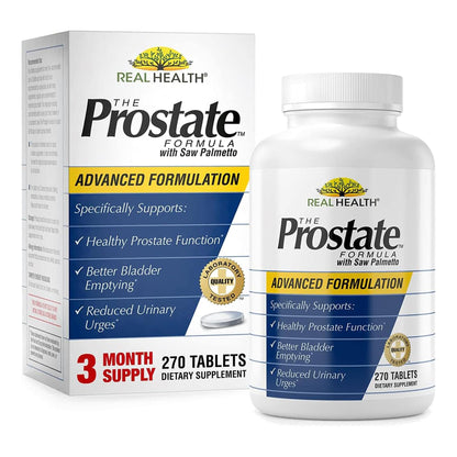 Real Health The Prostate Formula - Prostate Supplements for Men, Prostate Health, Prostate Relief, Saw Palmetto for Men, Prostate Vitamins - 270 Count