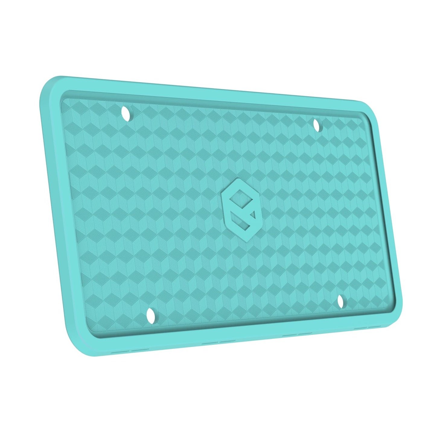 Rightcar Solutions Silicone License Plate Frame | The Original Premium Grade Silicone Car Plate Frame | Rust Proof, Rattle Proof, Weather Proof License Plate Holder (Aqua Blue)