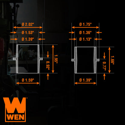 WEN 5-Step Modular Dust Hose Reducer and Adapter Set (DCA014)
