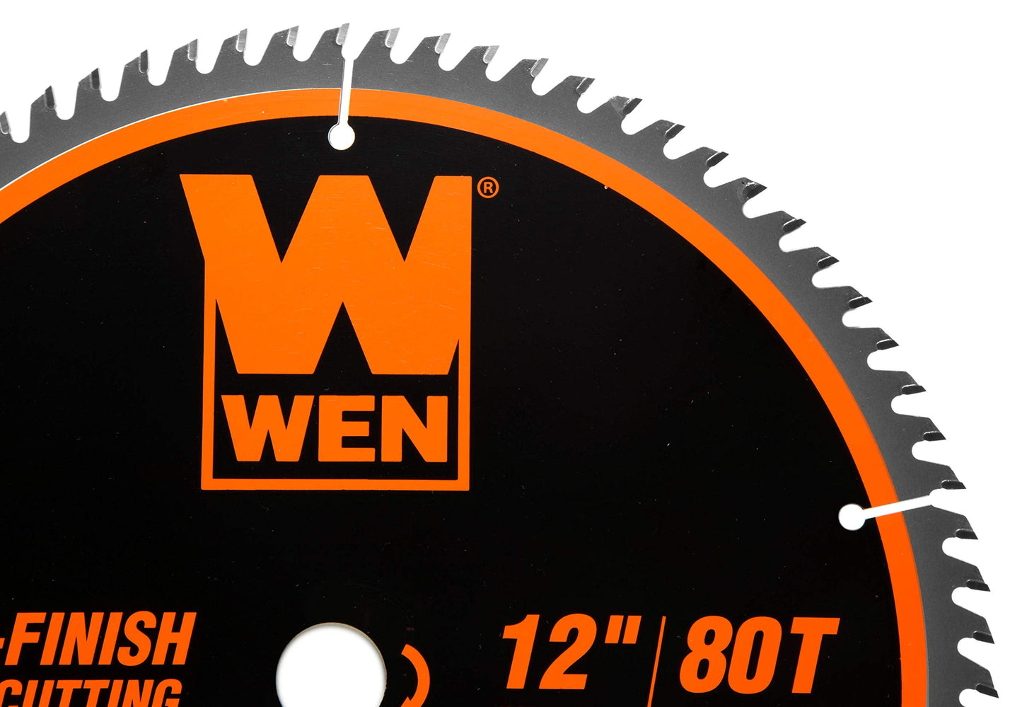 WEN BL1280 12-Inch 80-Tooth Fine-Finish Professional Woodworking Saw Blade for Miter Saws and Table Saws