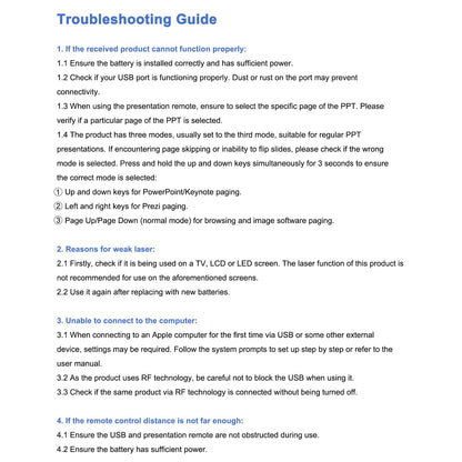 Wireless Presenter, Hyperlink Volume Control Presentation Clicker RF 2.4GHz USB PowerPoint Clicker Presentation Remote Control Pointer Slide Advancer (Black)