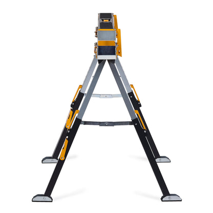 ToughBuilt - Folding Sawhorse - Sturdy, Durable, Lightweight, Heavy-Duty, 100% High Grade Steel - Adjustable up to 4x4 Size Support Arms - 1300 LB Capacity - (TB-C700) - 2 Pack