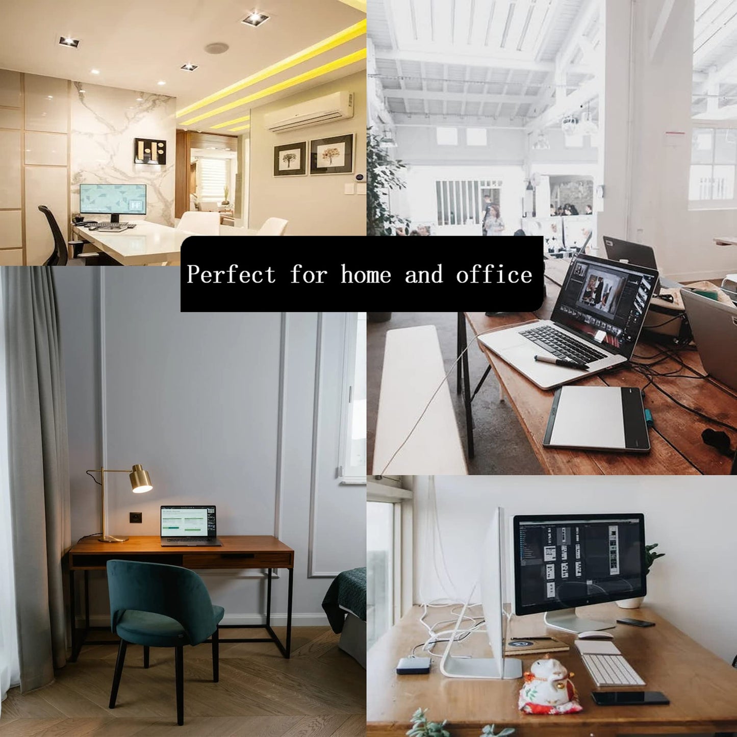 Ubramac 15 Feet Long Telephone Extension Cord Phone Cable Line Wire, with Standard RJ11 Plug and 1 in-Line Couplers and 15 Cable Clip Holders-White