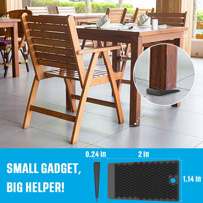 Furniture Levelers, 32 Piece Jar 2“, Rubber Shims for Leveling, Black Wedge for Table Toilet Refrigerator Piano, Non-Slip Shims for Home Improvement and Work, Cuttable and Stackable