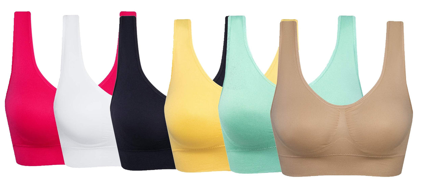 Women's Comfort Workout Sports Bra Low-Impact Activity Sleep Bras HBFRedLvYe 3XL