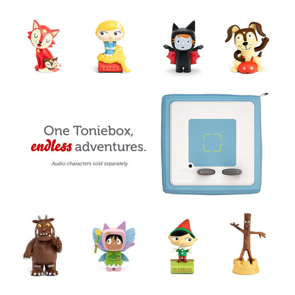 Toniebox 1 Audio Player Starter Set with Playtime Puppy - Listen, Learn, and Play with One Huggable Little Box - Light Blue