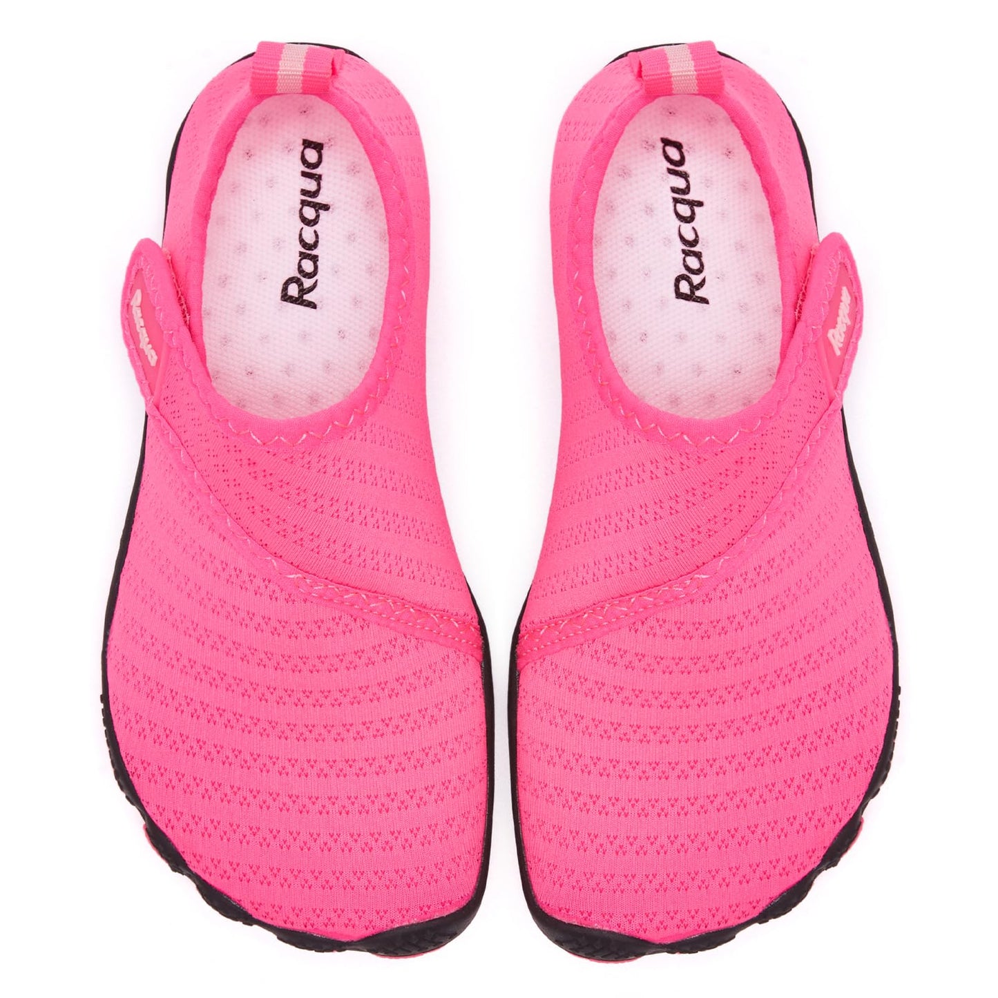 Racqua Girls Water Shoes - Quick Dry Barefoot Swim Aqua Lightweight Beach Boating Surfing Water Parks Outdoor Sport - Little Kid Rose 13