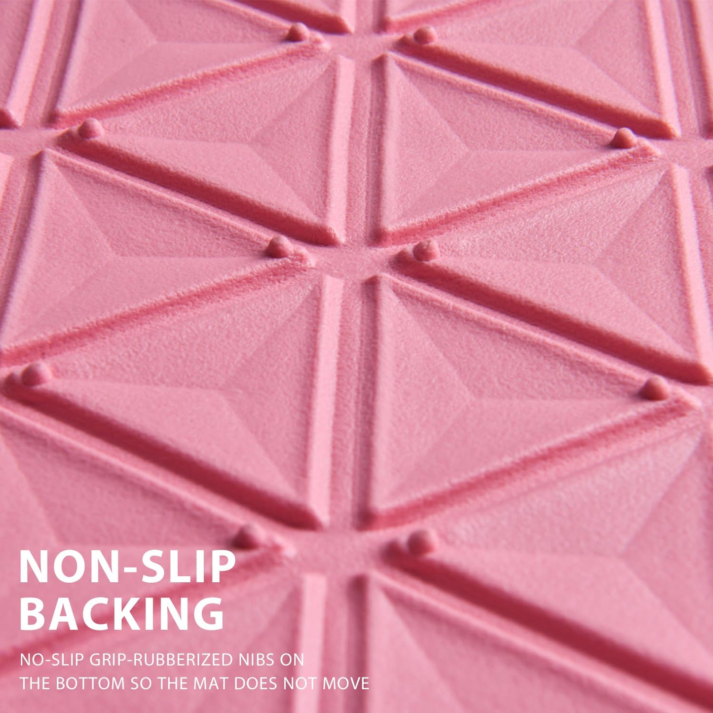 CAR PASS Bling Diamond Car Mats Rubber Floor Mats Full Set Anti-Slip 3D Rhombus Waterproof Trim to Fit Liner Universal Glitter Crystal Sparkly Shining Rhinestone Girl Women SUV Sedan Van, Pink Rubber