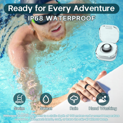 Smart Rings for Women Men,Fitness Tracker Ring,Heart Rate,Blood Oxygen,Blood Pressure,Step Tracker,Sleep Monitoring,No Subscription Fee,IP68 Waterproof Smart Ring for iphone&Android(Silver 9)