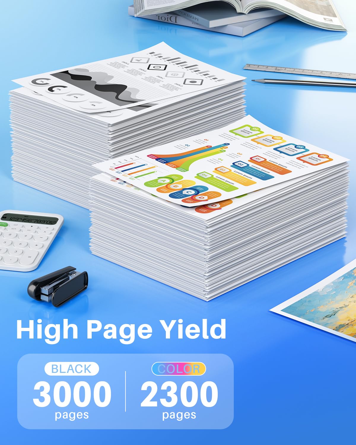 TN227 TN227BK/C/M/Y High Yield Toner Cartridge 4 Pack Compatible for Brother TN 227 TN223 TN-223BK/C/M/Y Work for MFC-L3770CDW HL-L3270CDW MFC-L3710CDW HL-L3210CW HL-L3230CDW HL-L3290CDW Printer