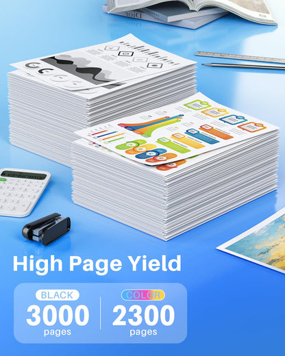 TN227 TN227BK/C/M/Y High Yield Toner Cartridge 4 Pack Compatible for Brother TN 227 TN223 TN-223BK/C/M/Y Work for MFC-L3770CDW HL-L3270CDW MFC-L3710CDW HL-L3210CW HL-L3230CDW HL-L3290CDW Printer