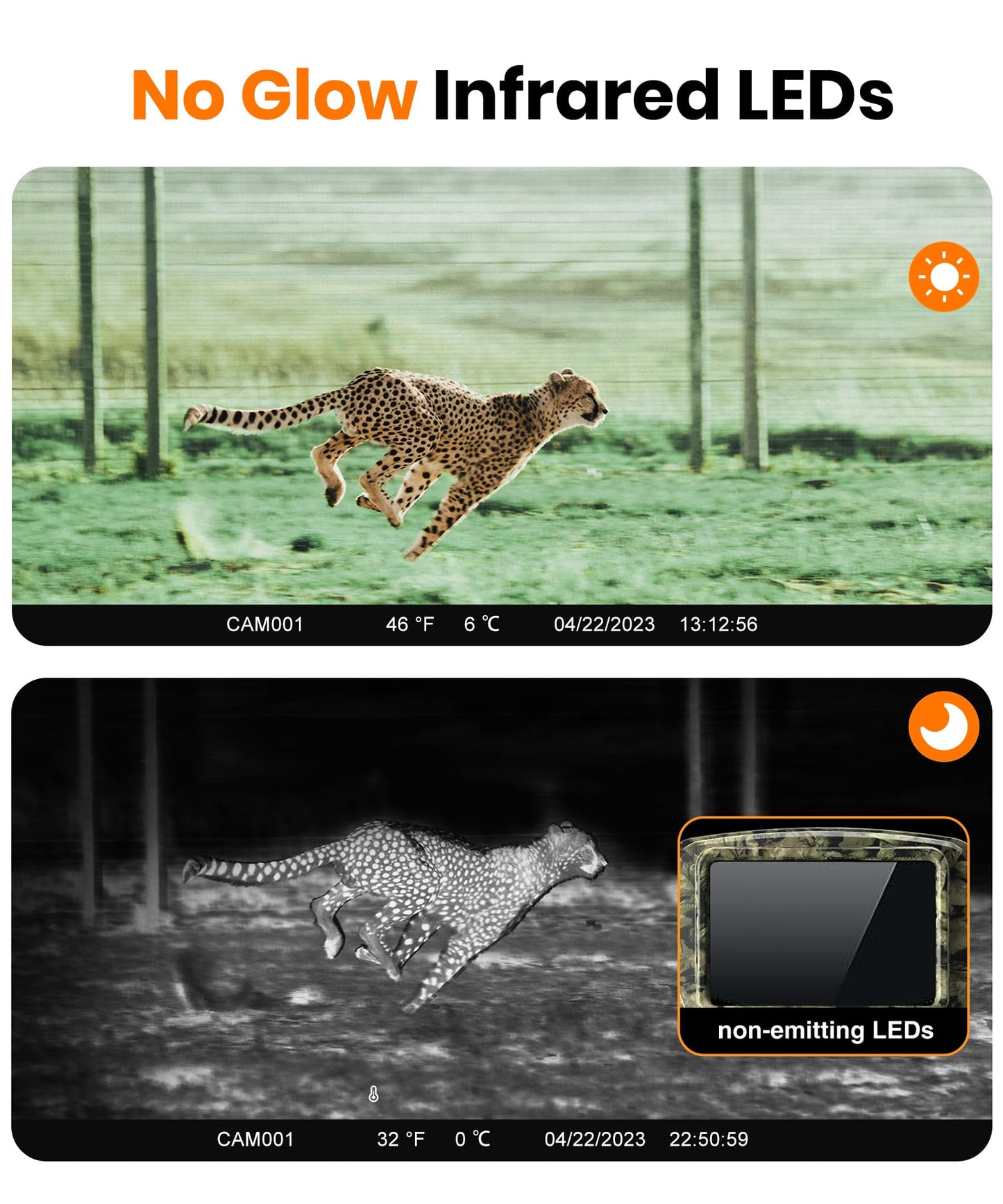 Dargahou Trail Camera - 4K 48MP Game Camera with Night Vision, 0.05s Trigger Motion Activated, IP66 Waterproof, 130 Wide-Angle with No Glow Infrared LEDs for Outdoor Wildlife