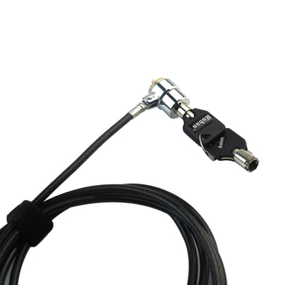 RUBAN Notebook Lock and Security Cable (PC/Laptop) Two Keys 6.2 Foot (Black) only fit Security Slot 1/4 * 1/8 in (7x3mm)