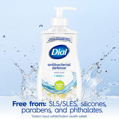 Dial Antibacterial Liquid Hand Soap, White Tea, 11 fl oz (Pack of 4)