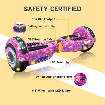 SIMATE Scooter, Bluetooth & Corlorful LED Lights, Gifts for Kids & Adults & Girls & Boys, for All Ages