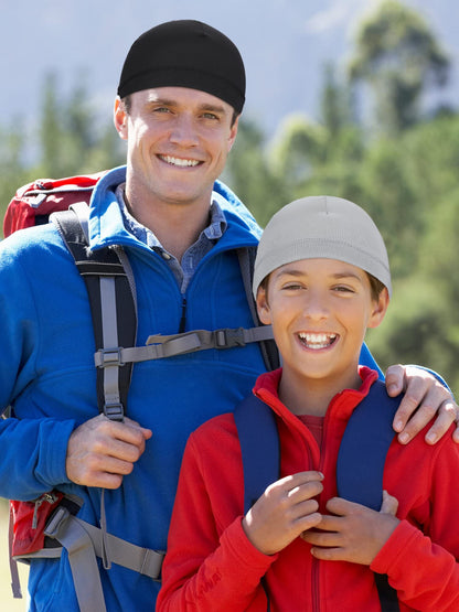 Boao 6 Pieces Cooling Skull Caps Helmet Hard Hat Liner Sweat Wicking Running Beanie Cycling for Men Women(Large,Black, Grey)