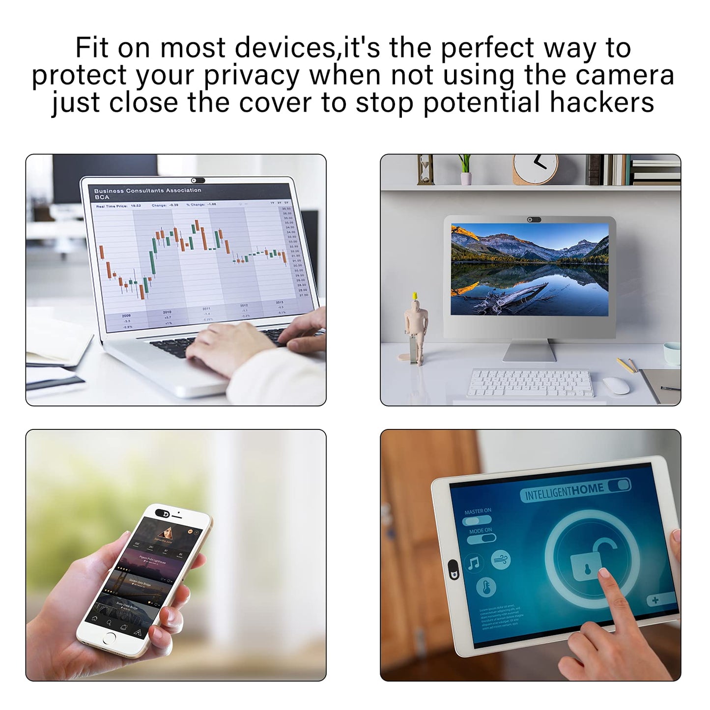 ZUCUCUC Laptop Camera Cover Slide, 12 Pack Webcam Cover, Phone Camera Cover, Ultra-Thin Computer Slide - Fits Most Laptop, Desktop, PC, Tablet, Smartphone to Protect Your Privacy and Security