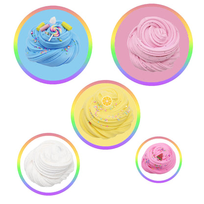ZONEWAY 7 Pack Cake Butter Slime Kits, Soft and Non-Sticky Slime Kit Party Favors for Girls and Boys