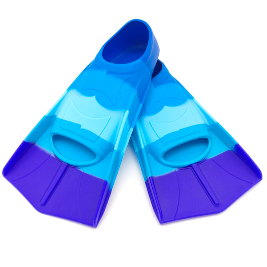 Gugmoy Kids Swim Fins,Comfortable Silicone Flippers for Swimming and Diving,Size Suitable Beginners Kids Girls Boys Adults (Medium, Colorful-G)