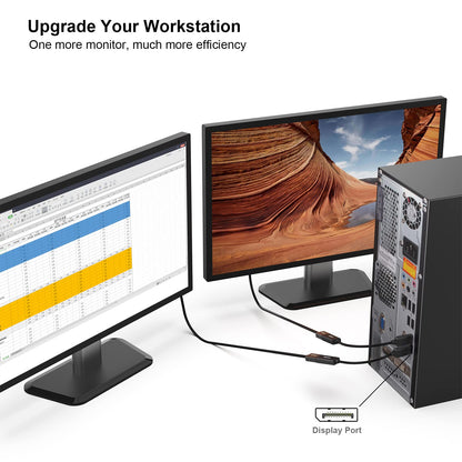 BENFEI 2 Pack DisplayPort to HDMI Adapter 4K Unidirectional DisplayPort DP Computor to HDMI Monitor Connection Adapter Compatible with Laptop PC Monitor TV Projector