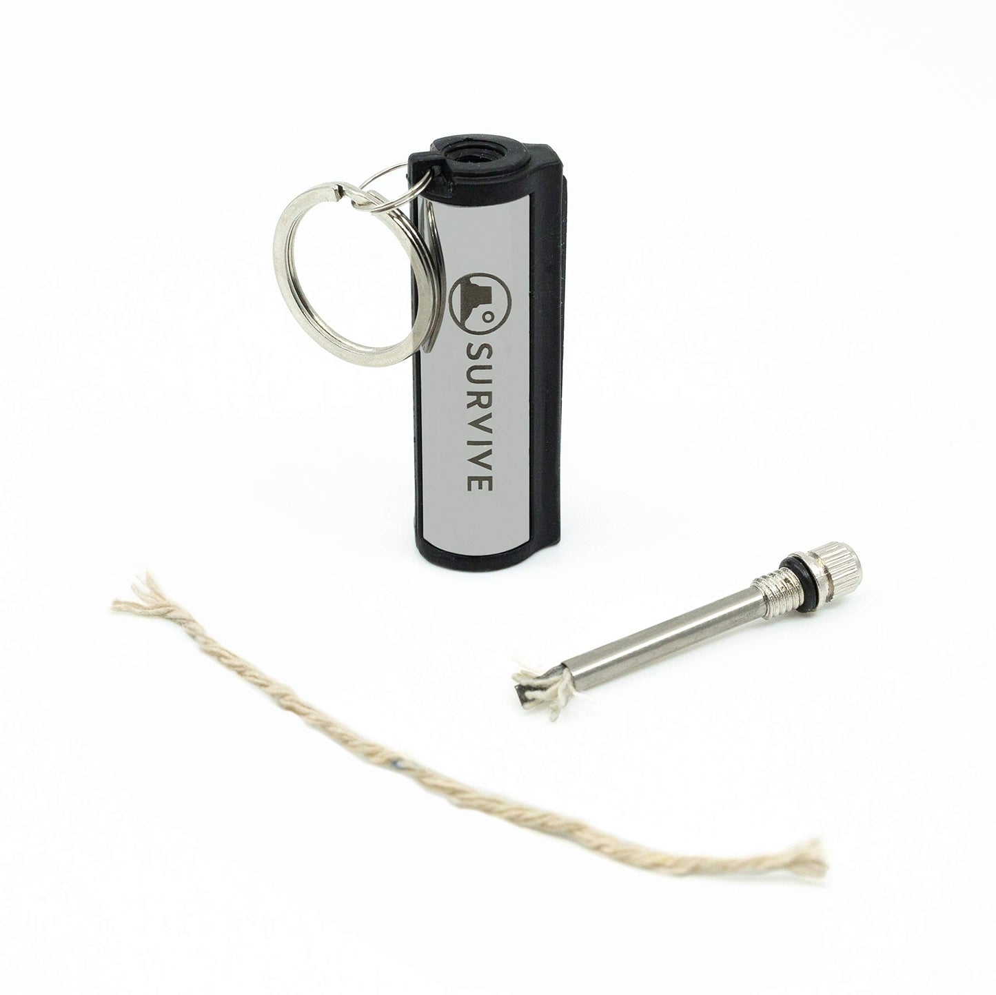 SURVIVE Permanent Match, Pack of 5, The Forever Lighter, Emergency Waterproof Fire Starter Striker Set, Metal Keychain Unlimited Strike Anywhere Stick