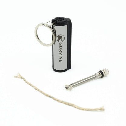 SURVIVE Permanent Match, Pack of 5, The Forever Lighter, Emergency Waterproof Fire Starter Striker Set, Metal Keychain Unlimited Strike Anywhere Stick