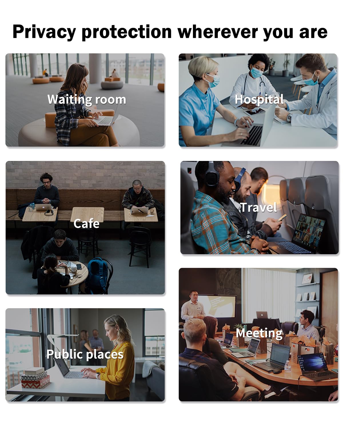 F FORITO 360° Privacy Screen Protector Compatible with MacBook Pro 13 inch (2016, 2017, 2018, 2019, 2020, 2021, 2022, M1, M2), Anti Peeping, Anti Glare and Scratch Resistant Laptop Privacy Screen