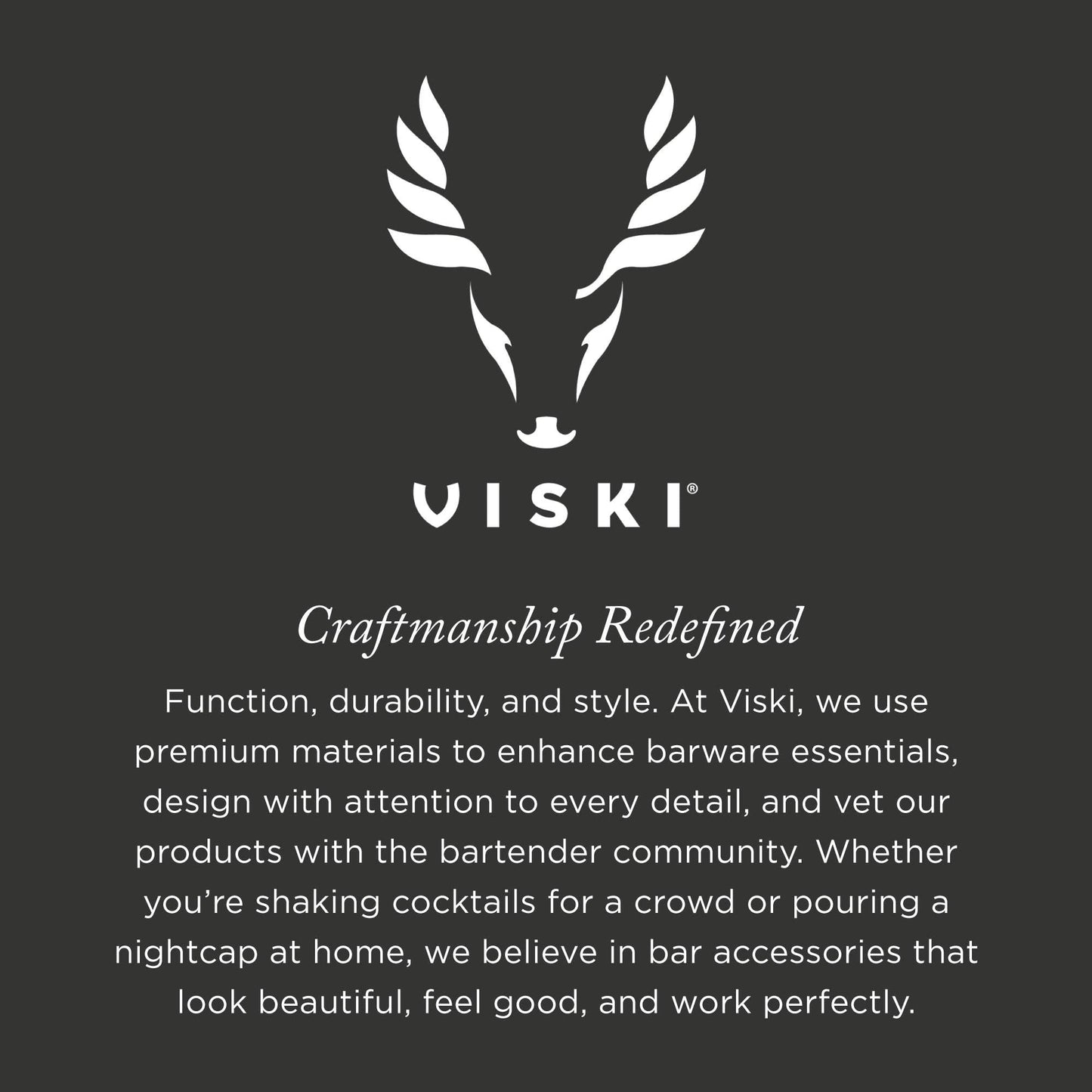 Viski Professional Lewis Ice Bag and Mallet, Manual Ice Crusher, Ice Crushers for Home Use, Bartender Kit & Bar Tools Kitchen Accessory, 12"