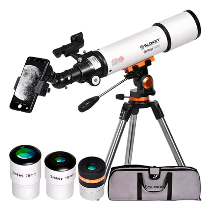 Slokey Discover The World Telescope for Astronomy for Adult Beginners - Professional, Portable and Powerful 20x-250x - Easy to Mount and Use - Astronomical Telescope for Moon, Planets and Stargazing