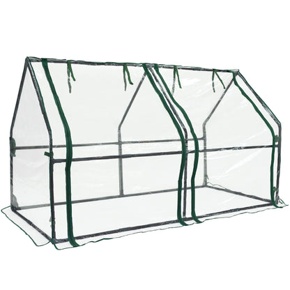 Gardzen Mini Greenhouse Heavy Duty Portable Green House, Clear Tent Small Greenhouse for Indoor Outdoor Plants 71.7”(L) x36.2”(W) x42.5”(H)
