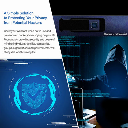 ShinyFX Webcam Cover Slide, Privacy Security Cover, Large Size for Laptop Desktop PC Web Camera, Ultra Thin Privacy Shelter from Breath Lamp for iPad iPadmini iMac Mac Book Mini (Black L-3 Pack)