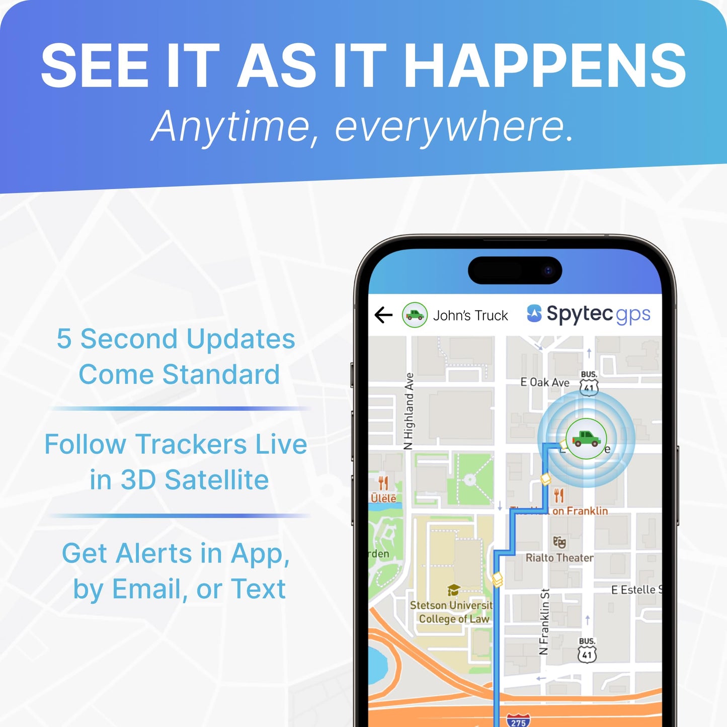 Spy Tec GPS Mini GPS Smart Tracker for Vehicles, Cars, Trucks, Loved Ones, GPS Tracker Device for Kids & Weatherproof Magnetic Case, Unlimited Updates, Real-Time GPS Tracking, USA Made Tech