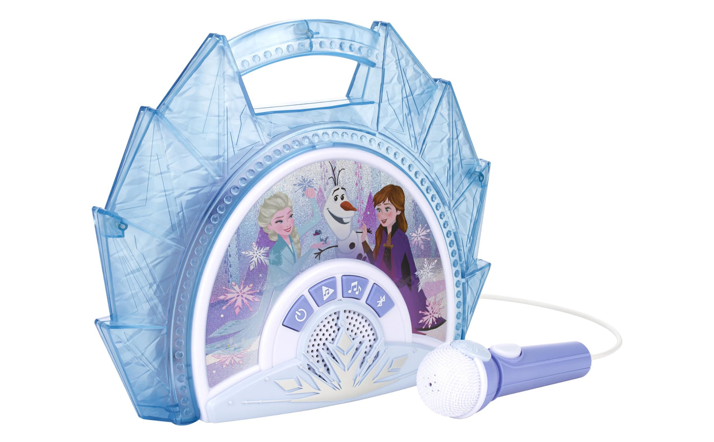 eKids Disney Frozen Karaoke Microphone with Bluetooth Speaker for Fans of Disney Toys, Kids Karaoke Machine with Built in Music