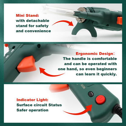 Soldering Iron Kit, 60W Industrial Welding Machine Kit, Externally Heated Soldering Gun 480°C with 5-Piece Multi-Function Tools for Electronics, Metal & DIY Projects