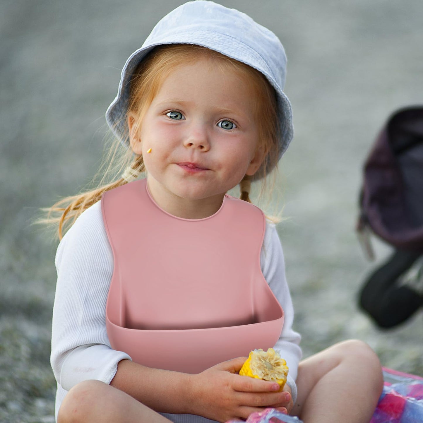 Eascrozn Silicone Bibs for Babies Toddler Set of 3, BPA Free, Soft Adjustable Waterproof Bibs for Feeding Essentials