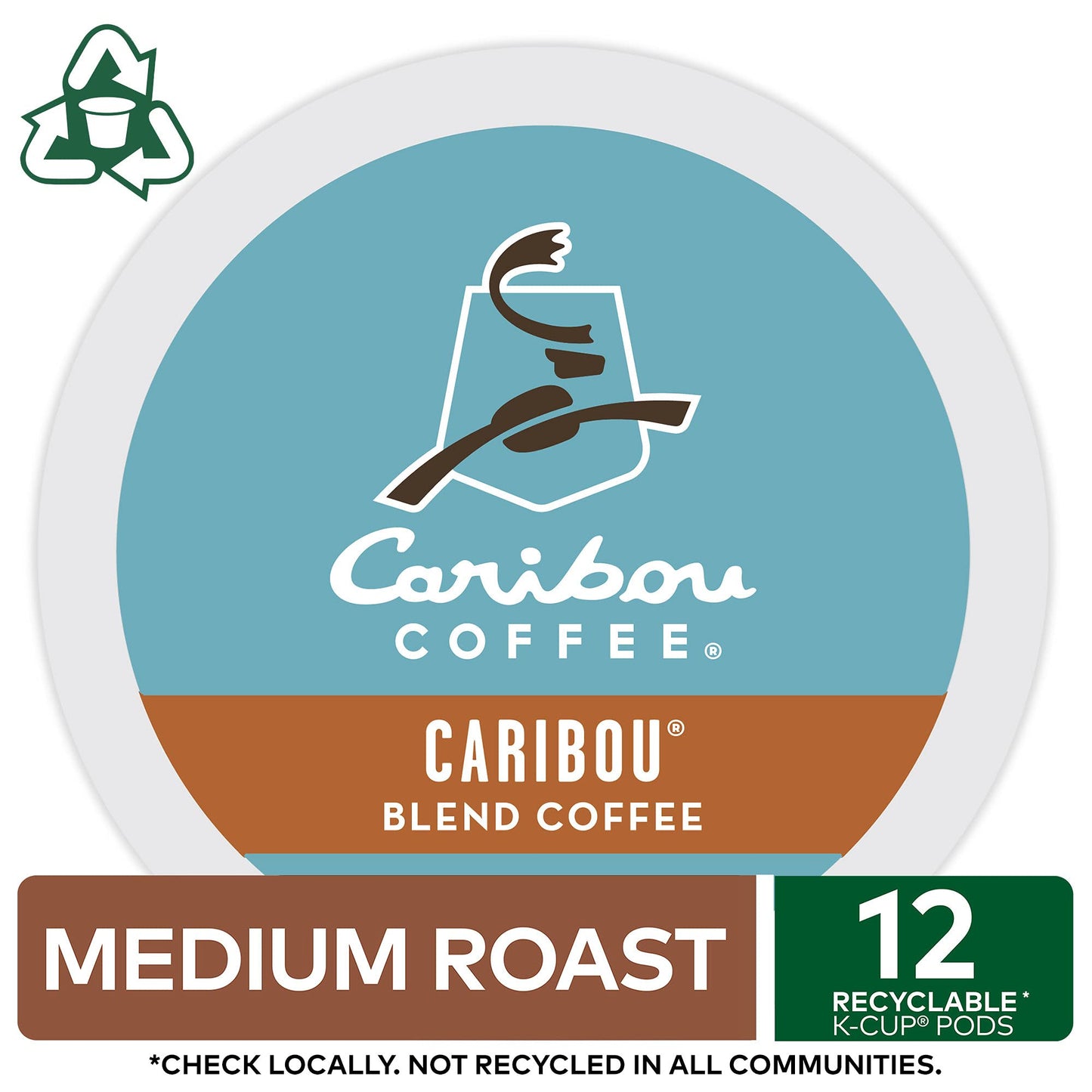 Caribou Coffee Caribou Blend Keurig Single-Serve K-Cup Pod, Medium Roast Coffee, 12 Count