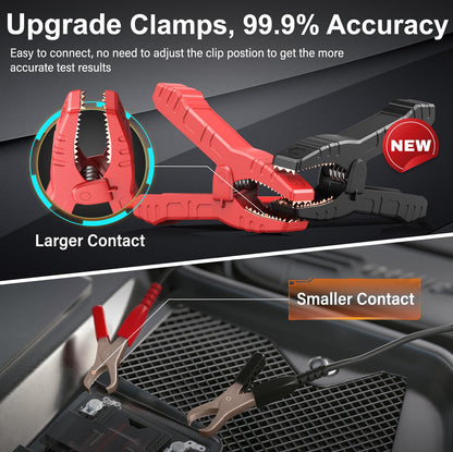 FOXWELL BT705 Car Battery Tester 12V 24V, Automotive 100-2000CCA Battery Load Tester Analyzer, Digital Cold Cranking Charging System Alternator Tester for Heavy Duty Truck Boat Marine SUV ATV
