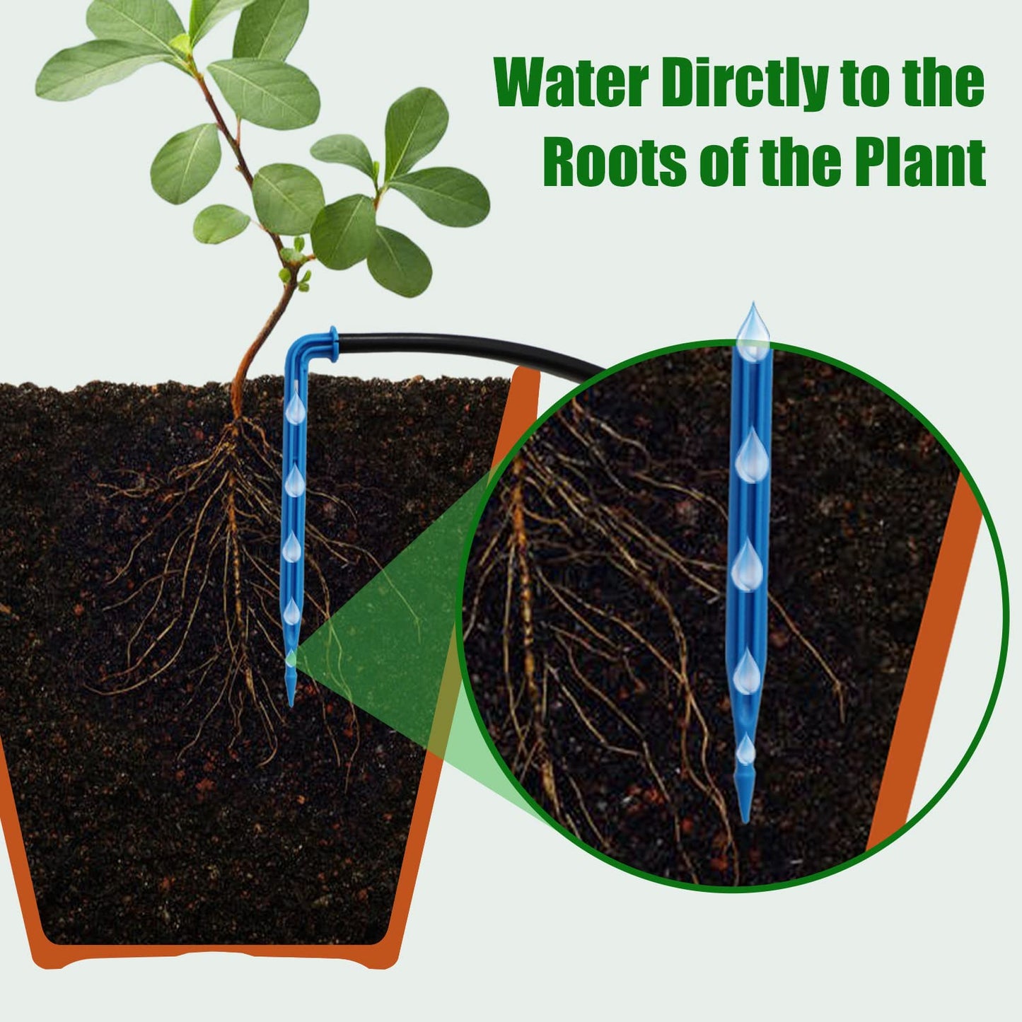 Solar Automatic Drip Irrigation Kit System, JIYANG Solar Powered Auto Easy DIY Watering Device Supported Pots Plants, 12 Timing Modes with Anti-Siphoning Device (Supported 20-30 Pots, 12Timing Modes)